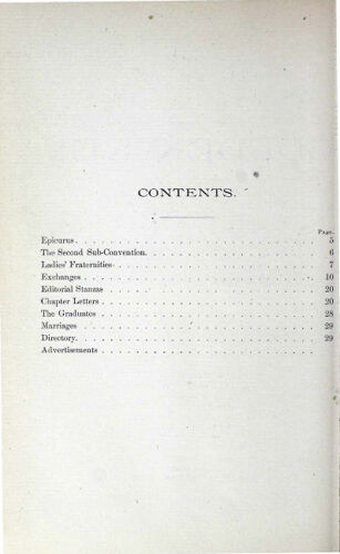 The Golden Key, Vol. 3, No. 2 Table of Contents (image)